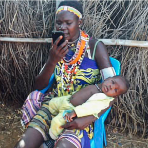 Toposa woman records a song she wrote