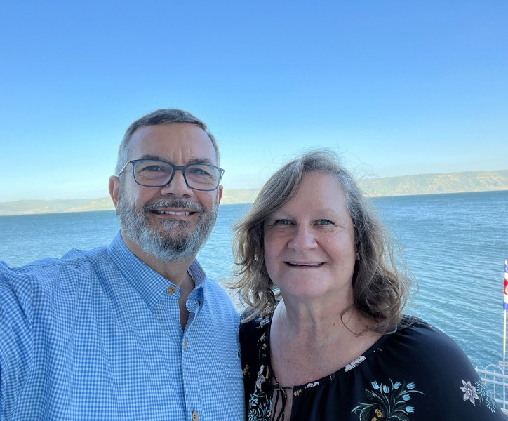 Charles and Judy in the Middle East for the recent dedication of MegaVoice's new global center, The Founders House