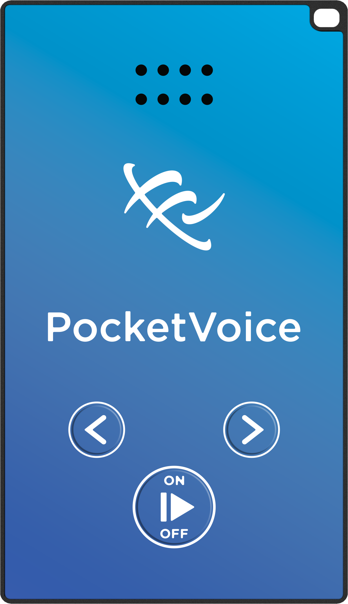 Front view of a PocketVoice player